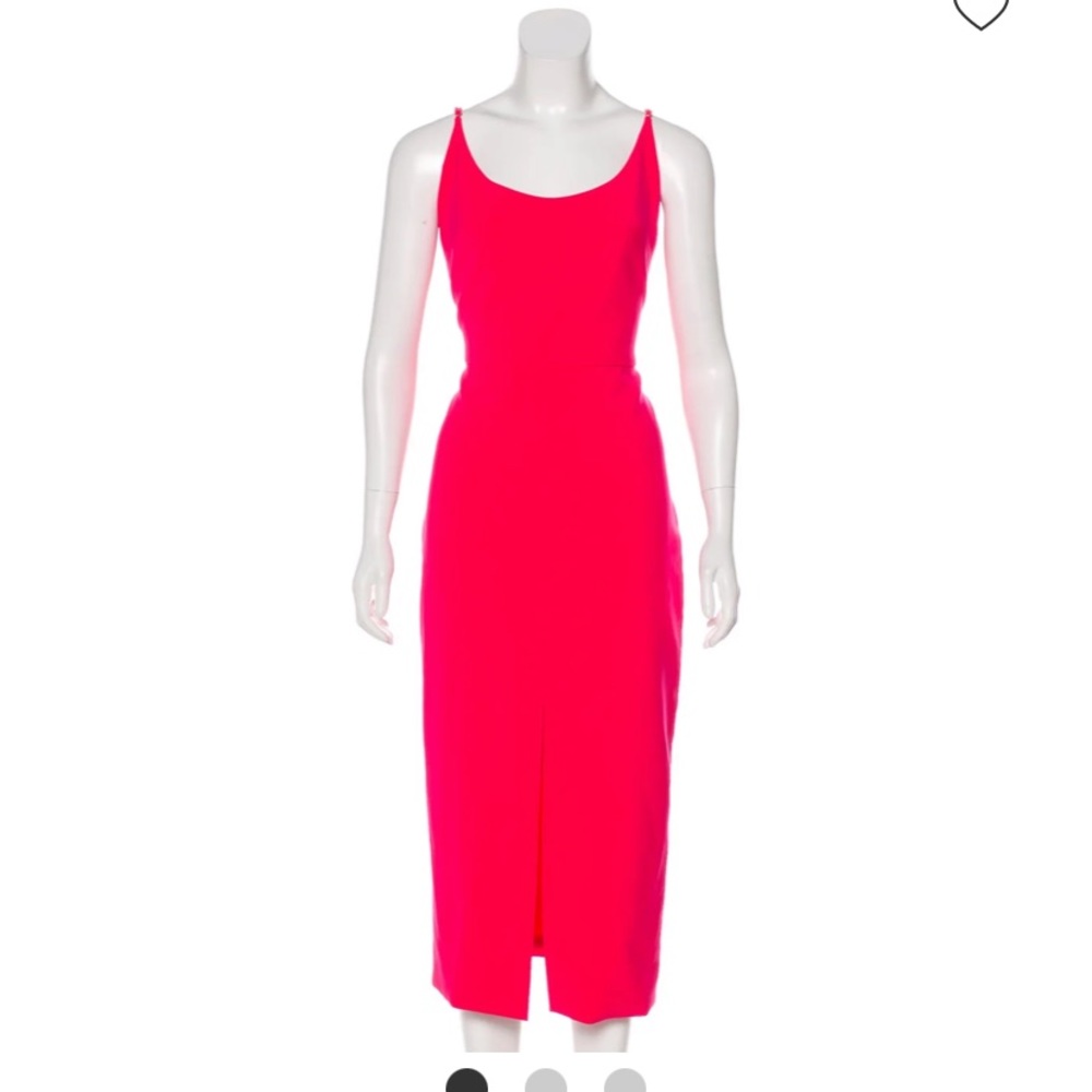 CHRISTIAN SIRIANO DESIGNER HOT PINK VIBRANT DRESS